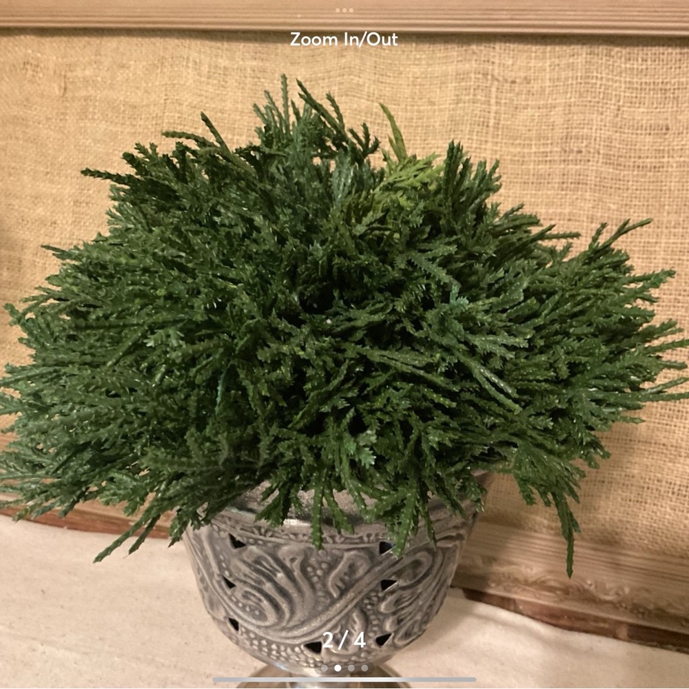 Faux cedar greenery